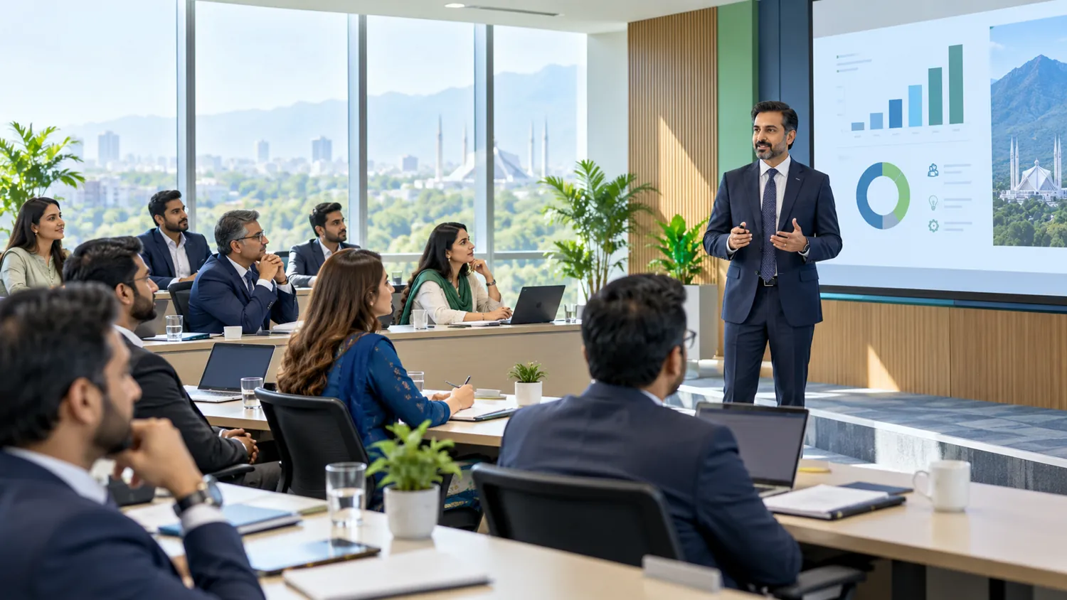 Professional corporate learning and workshop environment